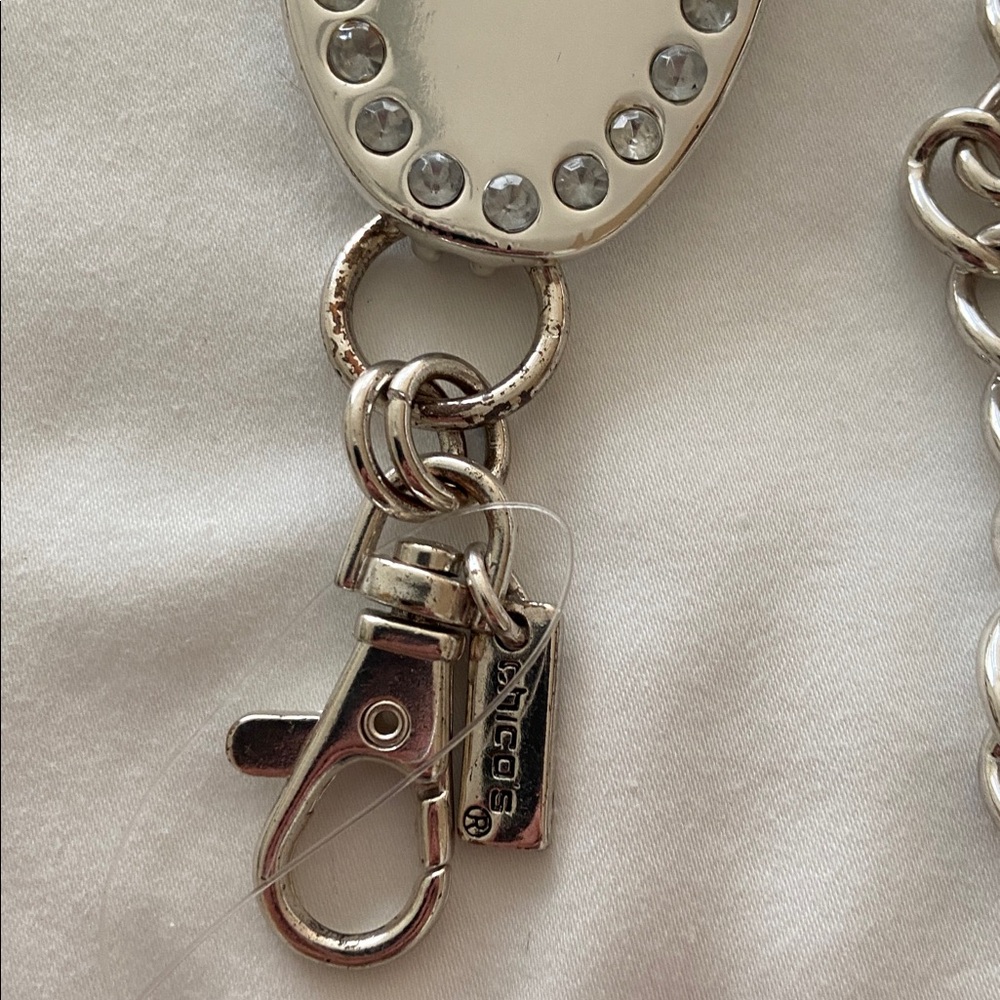 Chico’s Morphic Rhinestone Silver-Toned Belt - Picture 2 of 7